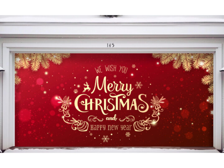 How to Blend New Year’s Sparkle with Your Christmas Garage Door Decor
