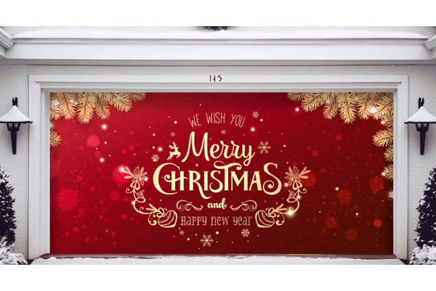 How to Blend New Year’s Sparkle with Your Christmas Garage Door Decor